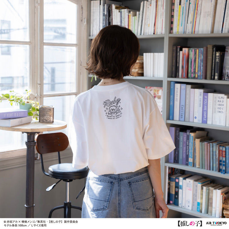 (Goods - Shirt) TV Anime Oshi no Ko Vol.2 Monotone Scene Art T-shirt 3 (Ruby) White