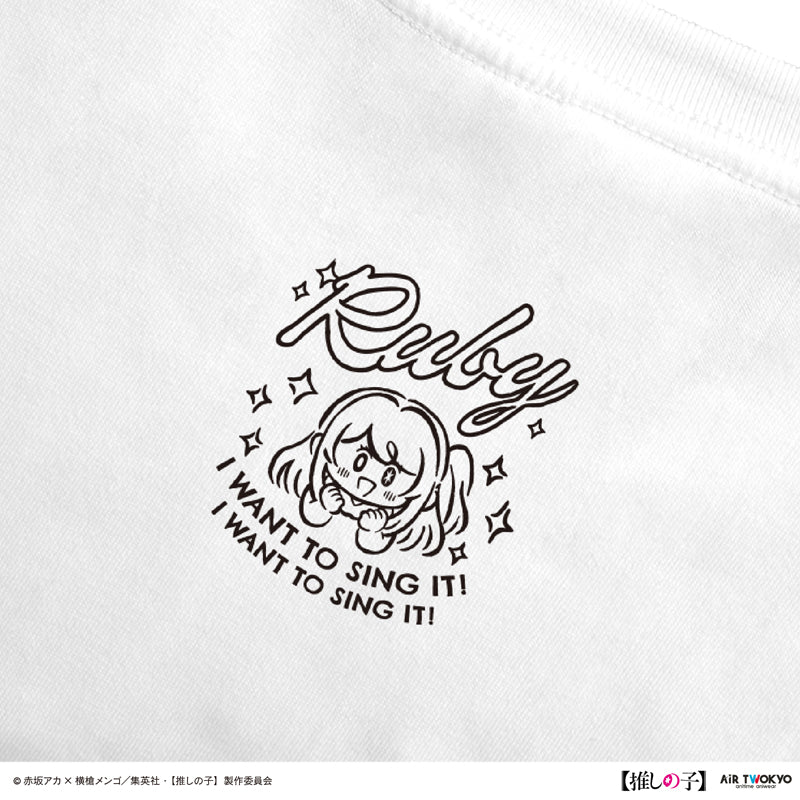 (Goods - Shirt) TV Anime Oshi no Ko Vol.2 Monotone Scene Art T-shirt 3 (Ruby) White