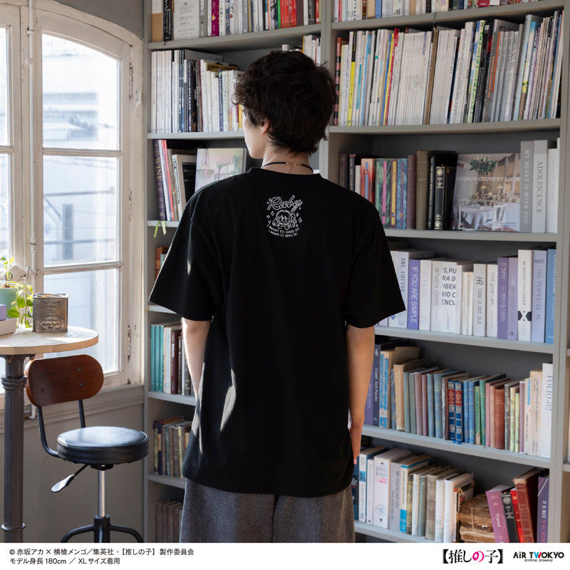 (Goods - Shirt) TV Anime Oshi no Ko Vol.2 Monotone Scene Art T-shirt 3 (Ruby) Black