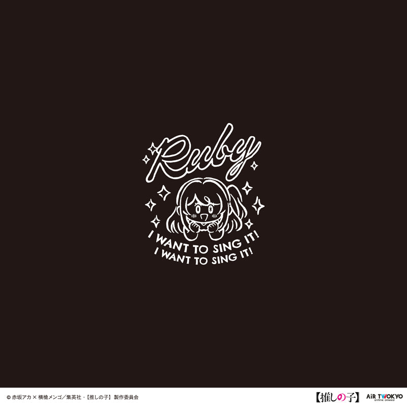 (Goods - Shirt) TV Anime Oshi no Ko Vol.2 Monotone Scene Art T-shirt 3 (Ruby) Black