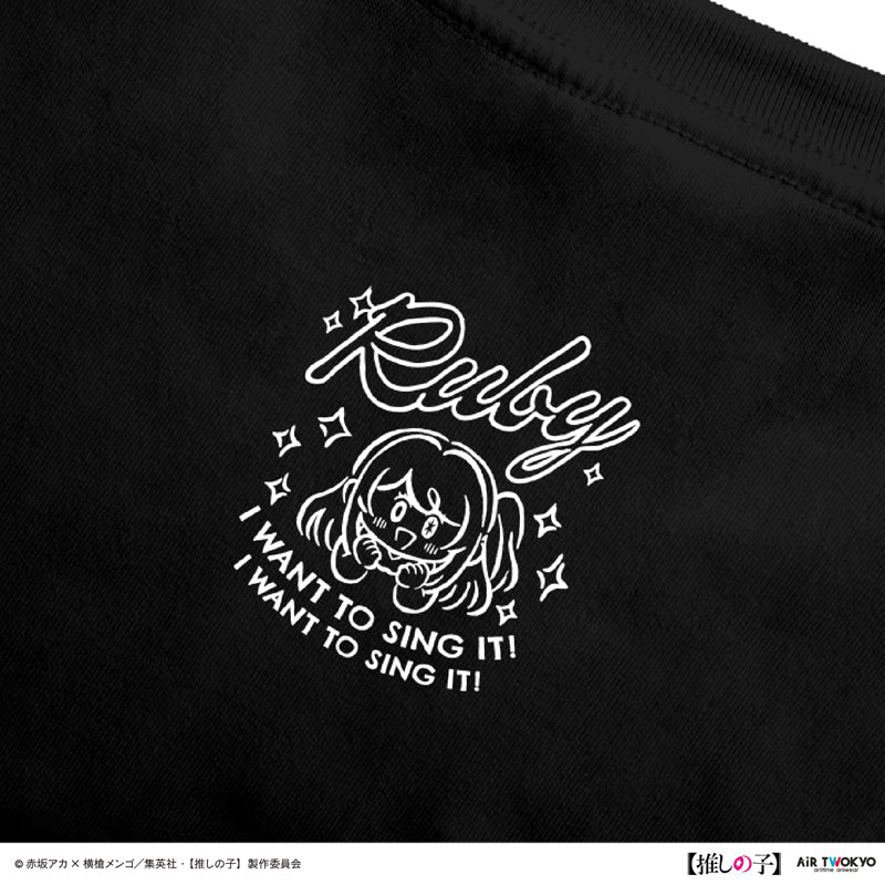 (Goods - Shirt) TV Anime Oshi no Ko Vol.2 Monotone Scene Art T-shirt 3 (Ruby) Black