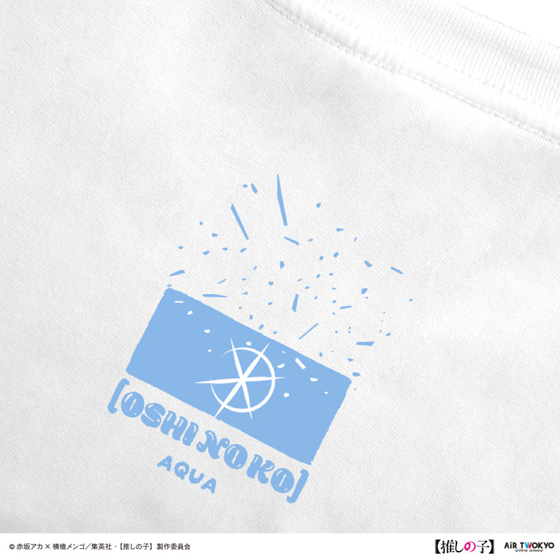 (Goods - Shirt) TV Anime Oshi no Ko Vol.2 Monotone Scene Art T-shirt 2 (Aqua) White