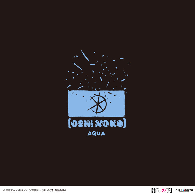 (Goods - Shirt) TV Anime Oshi no Ko Vol.2 Monotone Scene Art T-shirt 2 (Aqua) Black