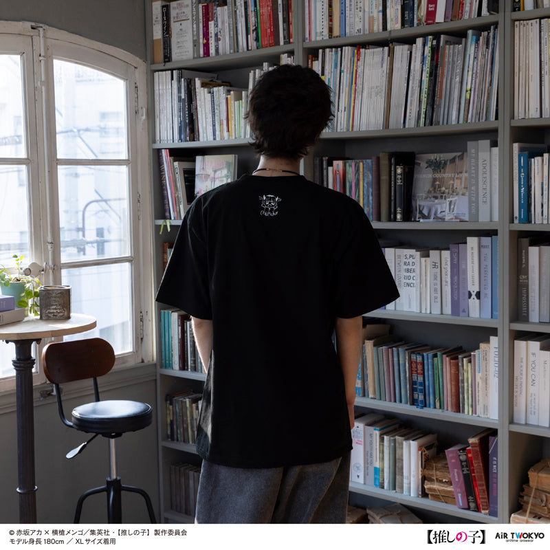 (Goods - Shirt) TV Anime Oshi no Ko Vol.2 Monotone Scene Art T-shirt 6 (MEM-cho) Black