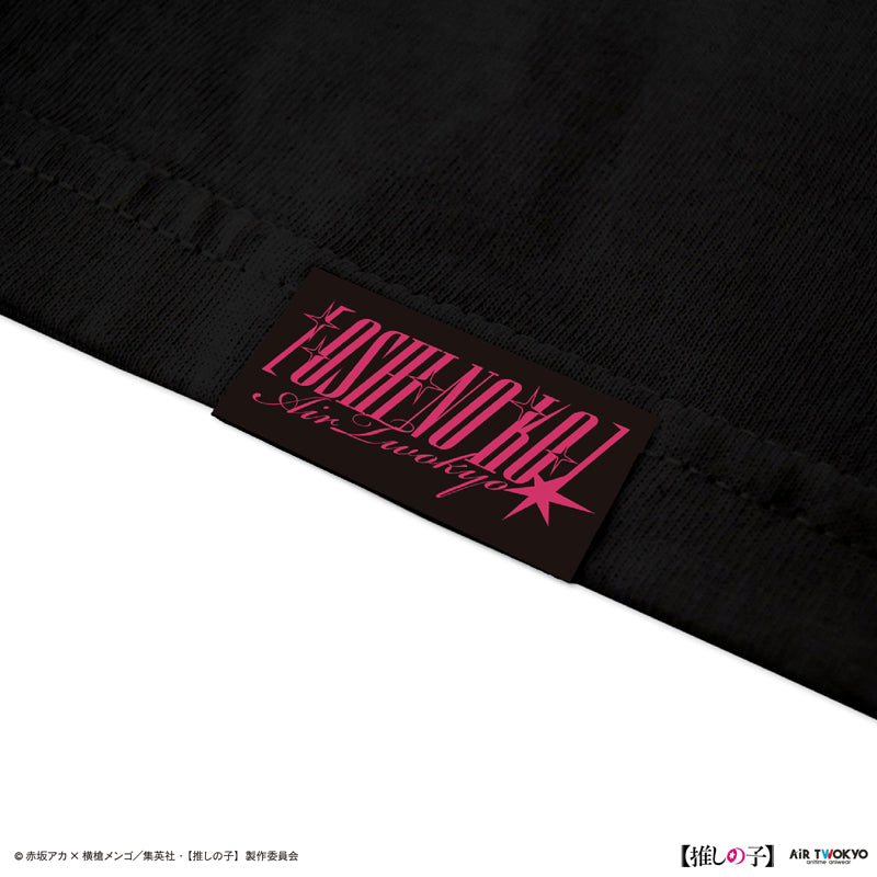 (Goods - Shirt) TV Anime Oshi no Ko Vol.2 Monotone Scene Art T-shirt 5 (Akane Kurokawa & Aqua) Black