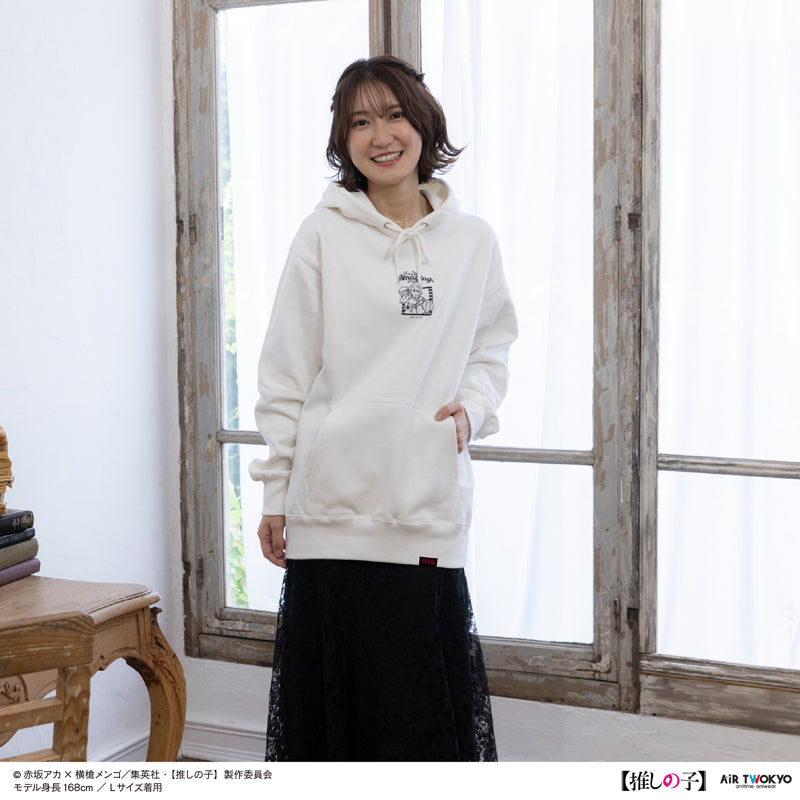 (Goods - Shirt) TV Anime Oshi no Ko Vol.2 Monotone Scene Art Hoodie1 (Ai) White