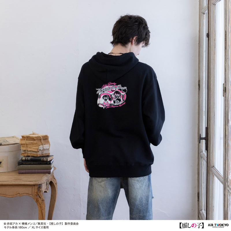 (Goods - Shirt) TV Anime Oshi no Ko Vol.2 Monotone Scene Art Hoodie 1 (Ai) Black