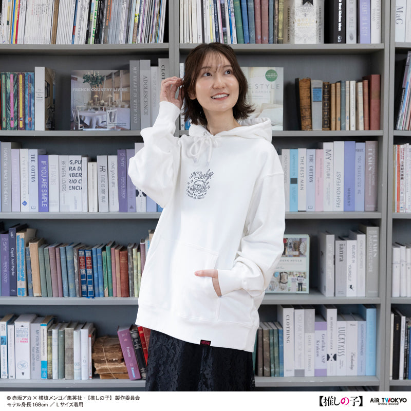 (Goods - Shirt) TV Anime Oshi no Ko Vol.2 Monotone Scene Art Hoodie 3 (Ruby) White