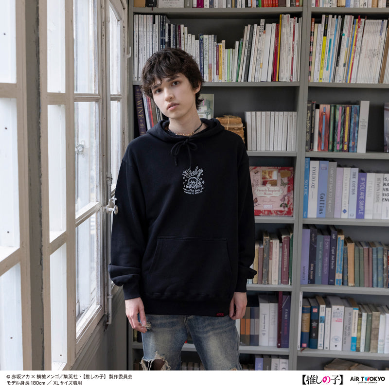 (Goods - Shirt) TV Anime Oshi no Ko Vol.2 Monotone Scene Art Hoodie 3 (Ruby) Black