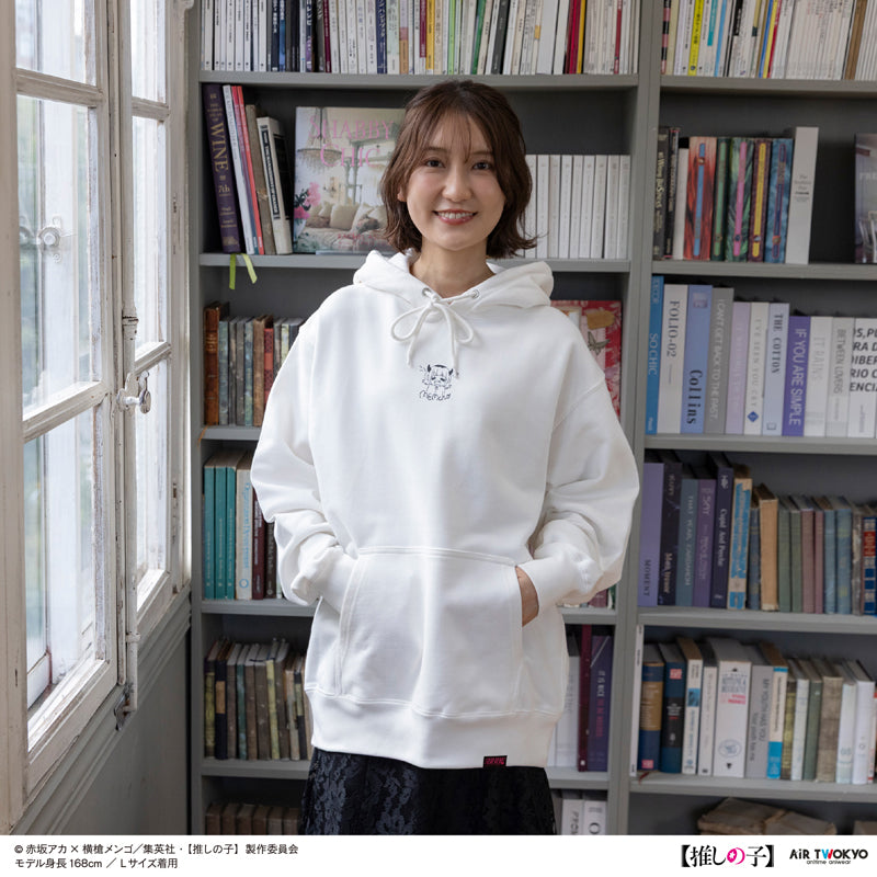 (Goods - Shirt) TV Anime Oshi no Ko Vol.2 Monotone Scene Art Hoodie 6 (MEM-cho) White