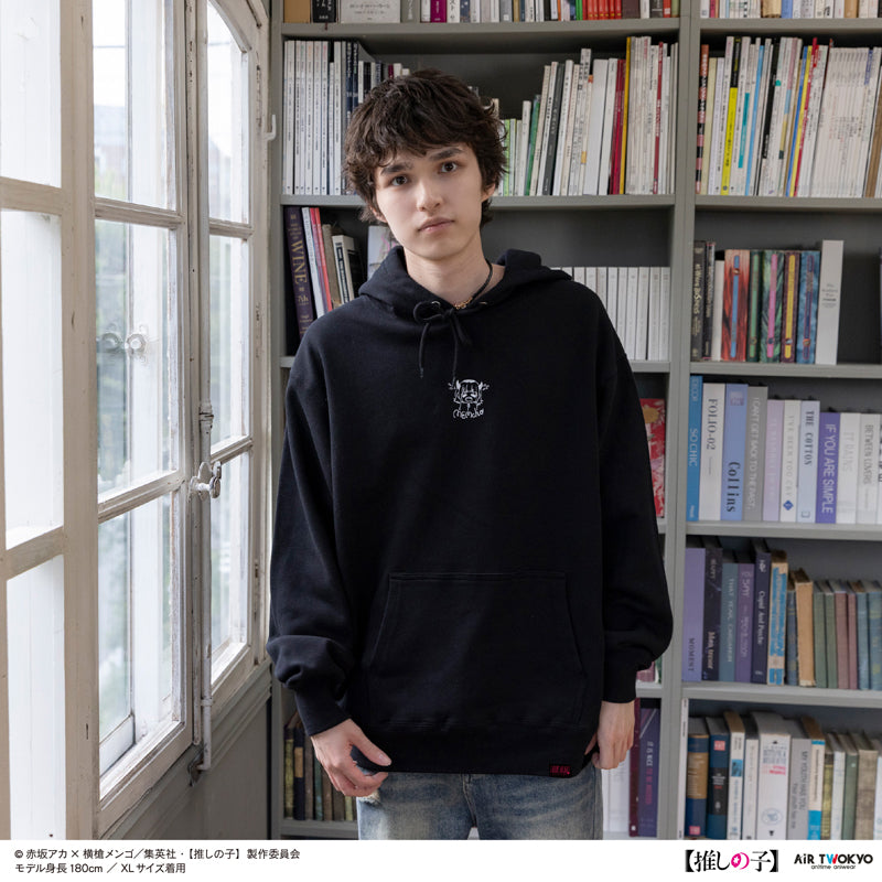 (Goods - Shirt) TV Anime Oshi no Ko Vol.2 Monotone Scene Art Hoodie 6 (MEM-cho) Black