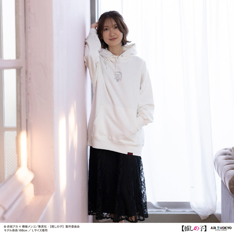 (Goods - Shirt) TV Anime Oshi no Ko Vol.2 Monotone Scene Art Hoodie 4 (Kana Arima & Aqua) White