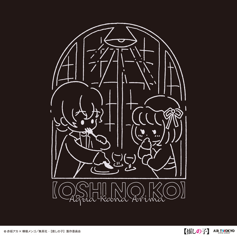 (Goods - Shirt) TV Anime Oshi no Ko Vol.2 Monotone Scene Art Hoodie 4 (Kana Arima & Aqua) Black