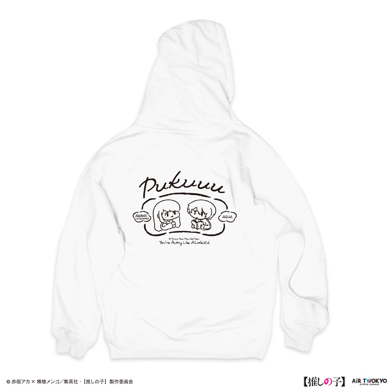 (Goods - Shirt) TV Anime Oshi no Ko Vol.2 Monotone Scene Art Hoodie 5 (Akane Kurokawa & Aqua) White