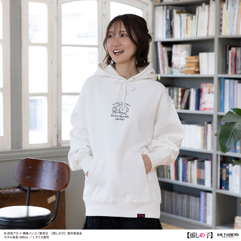 (Goods - Shirt) TV Anime Oshi no Ko Vol.2 Monotone Scene Art Hoodie 5 (Akane Kurokawa & Aqua) White