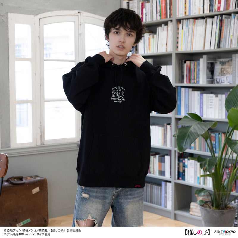 (Goods - Shirt) TV Anime Oshi no Ko Vol.2 Monotone Scene Art Hoodie 5 (Akane Kurokawa & Aqua) Black
