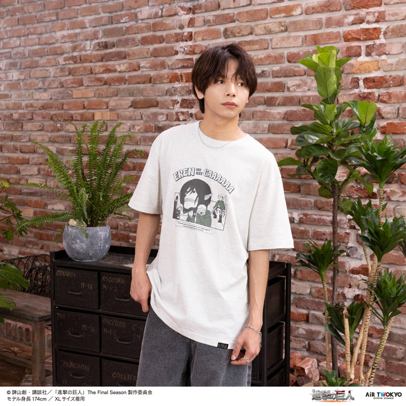 (Goods - Shirt) TV Anime Attack on Titan Scene Art Shirt 5 (Eren no Ieee Gaaaaaa)