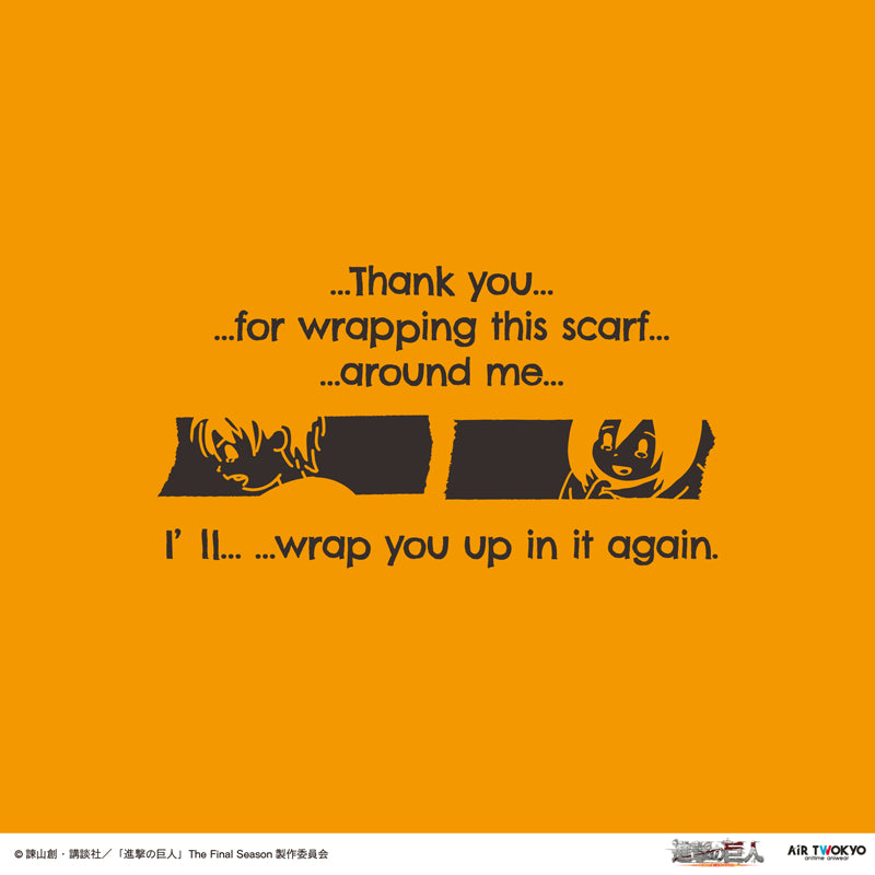(Goods - Shirt) TV Anime Attack on Titan Scene Art Shirt 6 (I'll wrap you up in it again...again and again. Forever.)