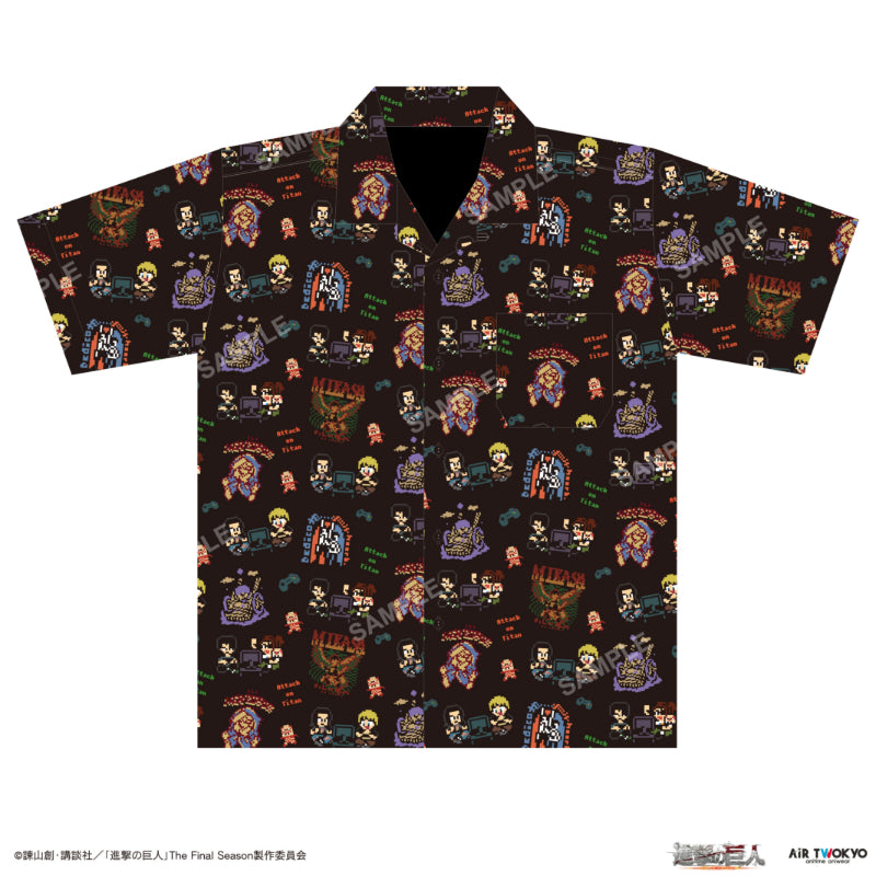 (Goods - Shirt) Attack on Titan The Final Season Final Chapter Game Bit Pattern Shirt