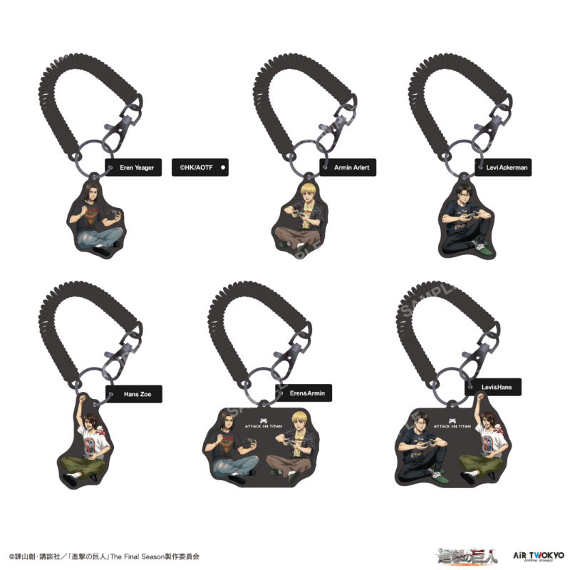 [※Blind](1BOX=6)(Goods - Keychain) Attack on Titan The Final Season Final Chapter Trading Spring Keychain