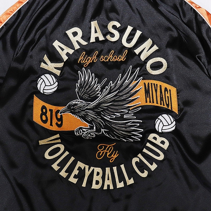 (Goods - Outerwear) Haikyu!! Sukajan Souvenir Jacket Karasuno High L