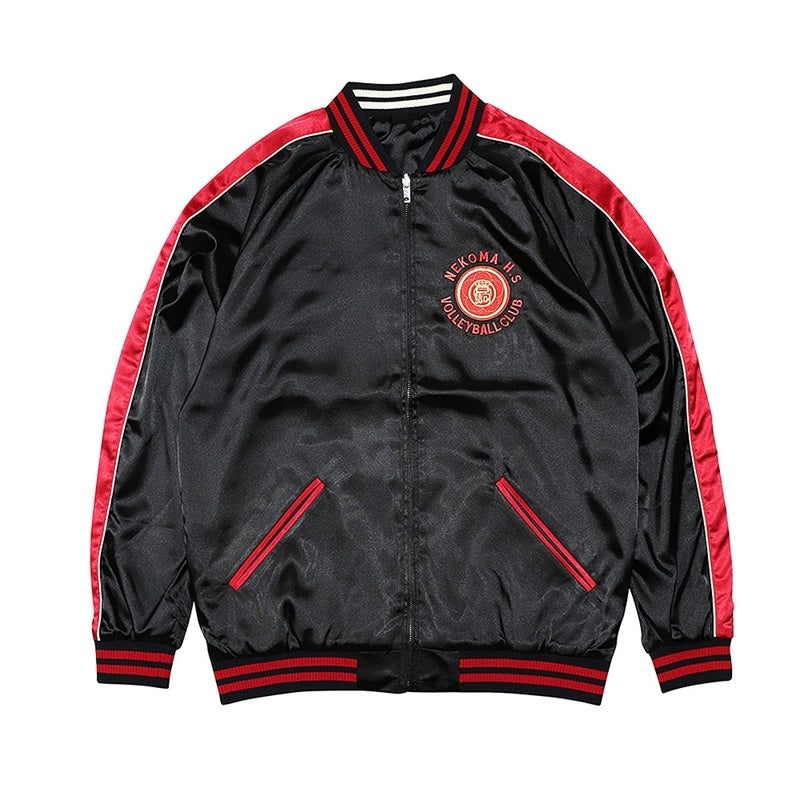 (Goods - Outerwear) Haikyu!! Sukajan Souvenir Jacket Nekoma High XL