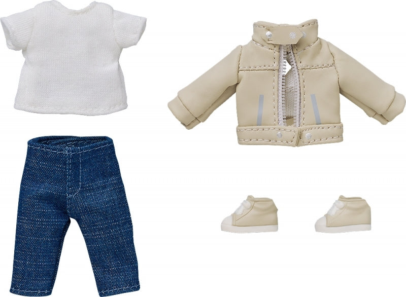 (Figure - Accessory) Nendoroid Doll Outfit Set: Leather Jacket (Ivory)
