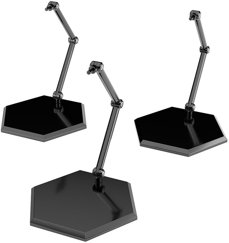 (Figure Accessory)The Simple Stand x3 Black (for Figures & Models) Hex Type