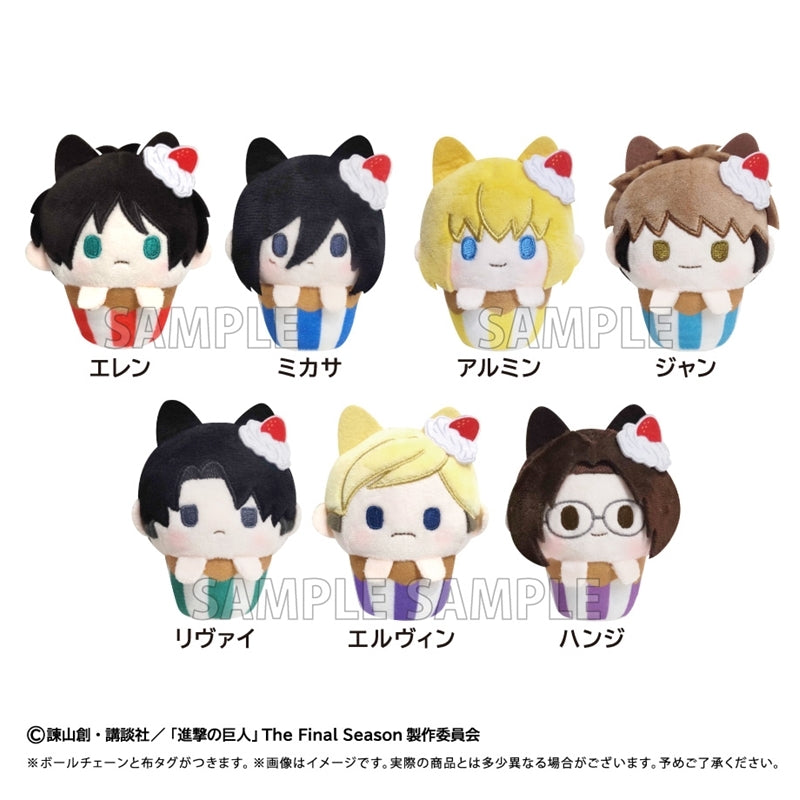 (1BOX=7)(Goods - Plush) Attack on Titan Cupcake Tapinui