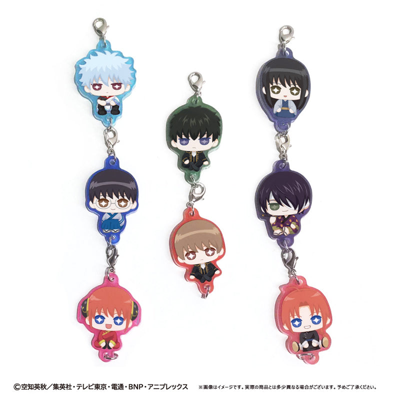 (1BOX=8)(Goods - Keychain) Gintama Connectable Mini Acrylic Chain Osuwari Ver.