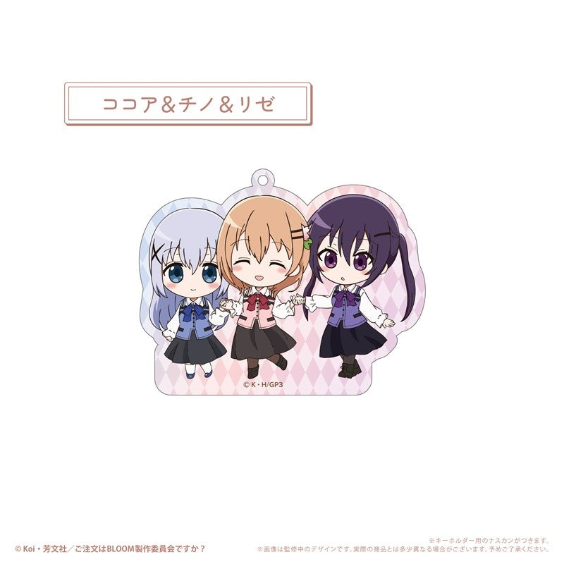 (1BOX=8)(Goods - Keychain) Is the Order a Rabbit? BLOOM WaiWai Acrylic Keychain