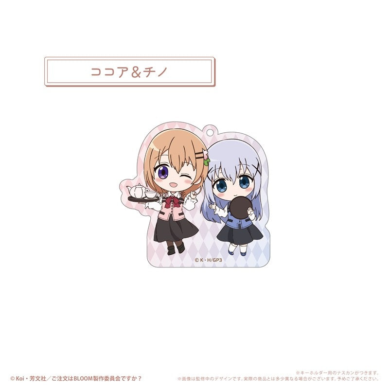 (1BOX=8)(Goods - Keychain) Is the Order a Rabbit? BLOOM WaiWai Acrylic Keychain
