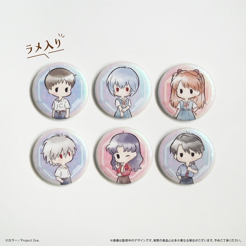 (1BOX=6)(Goods - Badge) Neon Genesis Evangelion Retro Chic Button Badge