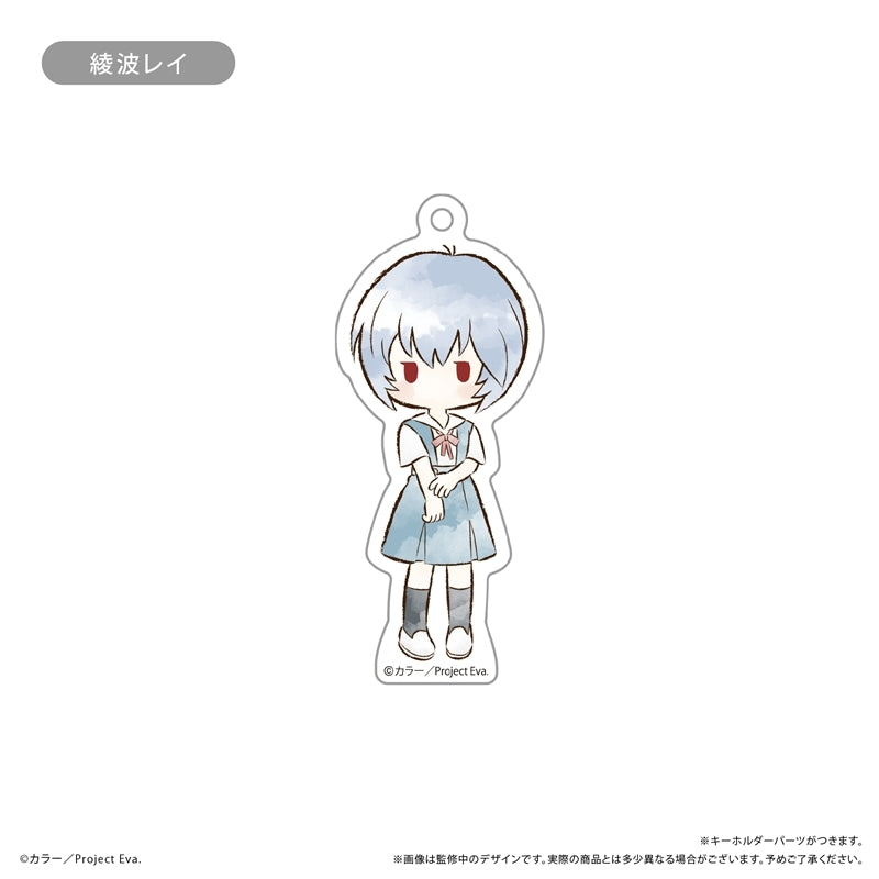 (1BOX=6)(Goods - Keychain) Neon Genesis Evangelion Retro Chic Acrylic Keychain