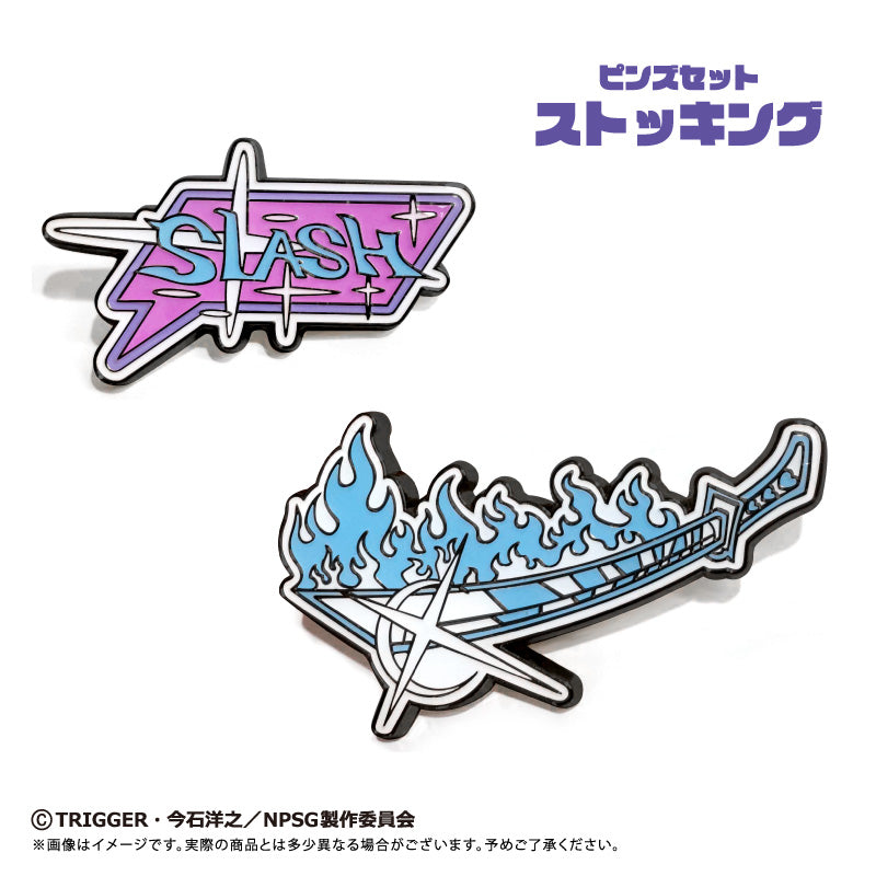 (Goods - Badge) New PANTY & STOCKING with GARTERBELT Pins Set Stocking