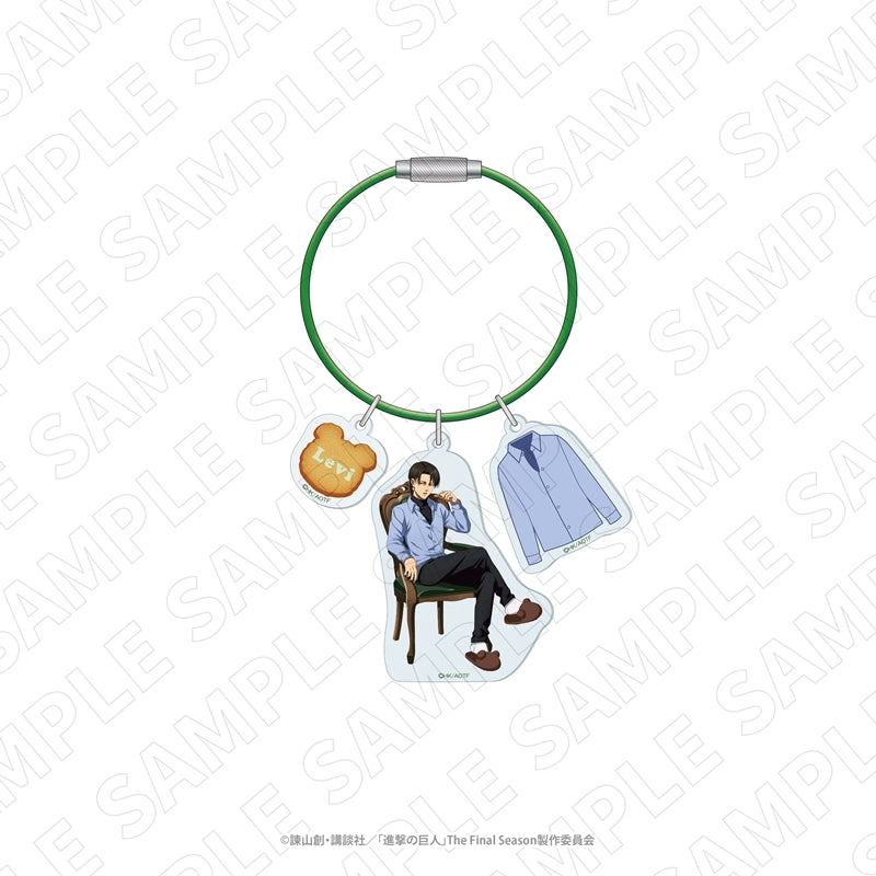 (Goods - Keychain) Attack on Titan 3 o'clock Attack on Titan Wire Acrylic Keychain (Levi)