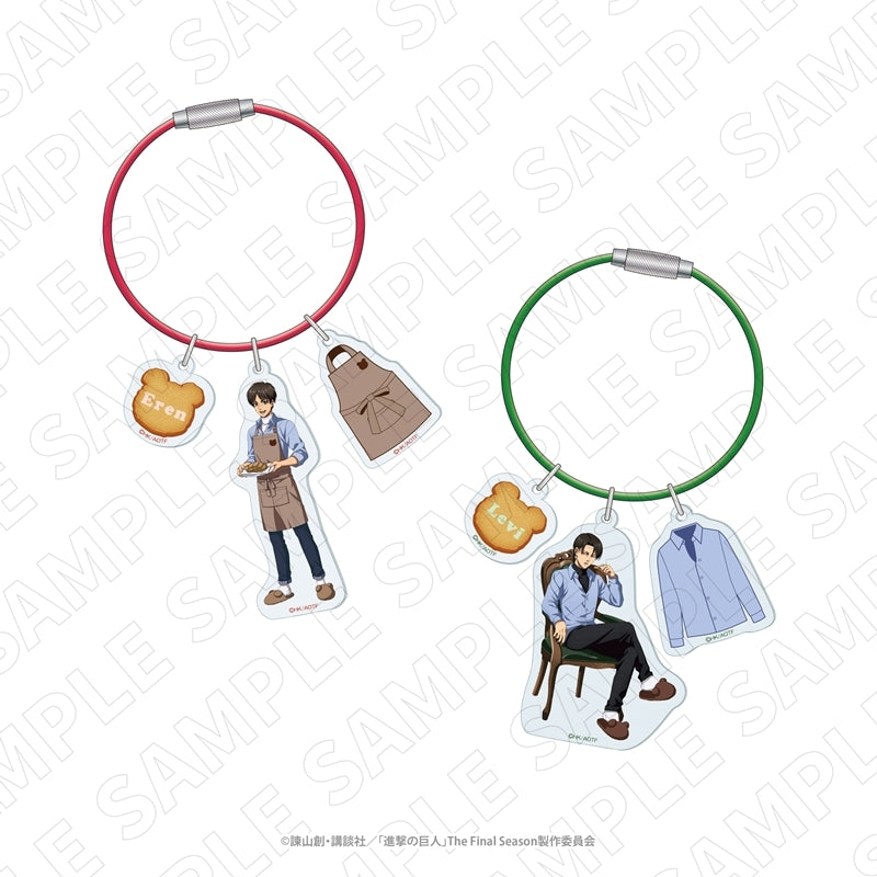(Goods - Keychain) Attack on Titan 3 o'clock Attack on Titan Wire Acrylic Keychain (Levi)