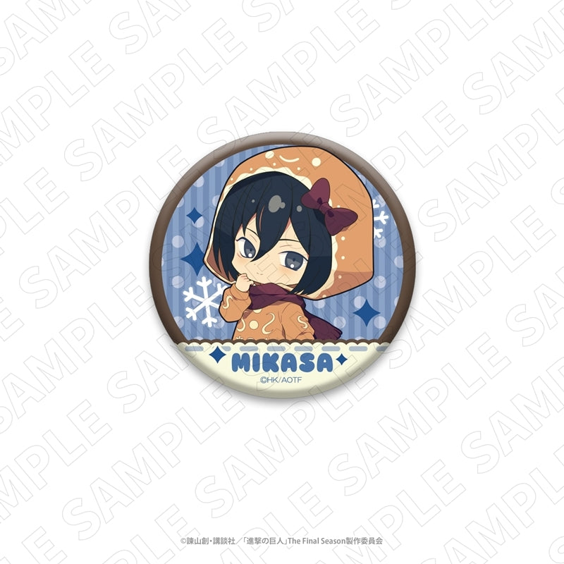 (Goods - Badge) Attack on Titan 3 o'clock Attack on Titan Chibi Button Badge (Mikasa)