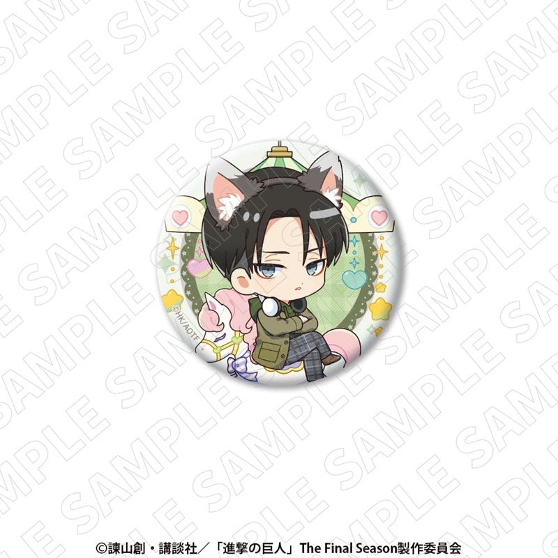 (Goods - Badge) Attack on Titan Chibi Button Badge (Levi)