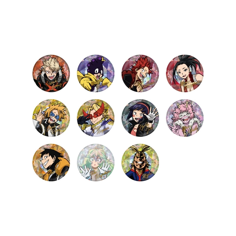 (1BOX=11)(Goods - Badge) My Hero Academia TV Anime 10th Anniversary Key Visual Trading Holographic Button Badge B (11 Types Total)