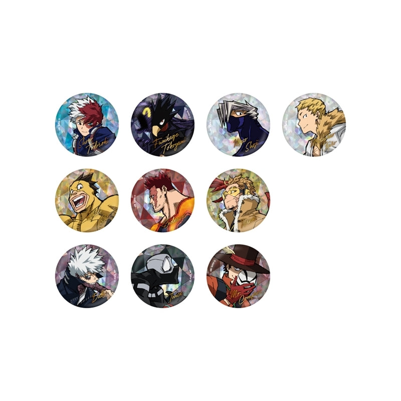(1BOX=10)(Goods - Badge) My Hero Academia TV Anime 10th Anniversary Key Visual Trading Holographic Button Badge C (10 Types Total)