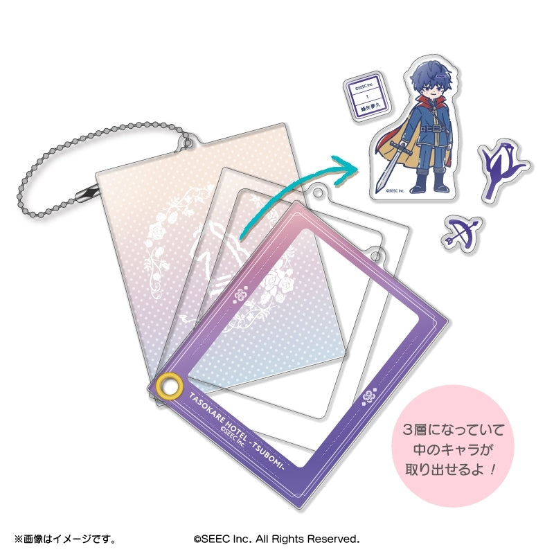 (Goods - Keychain) TASOKARE HOTEL Retro Pop Shakashaka Shakeable Acrylic Keychain Hachiya Yumehisa