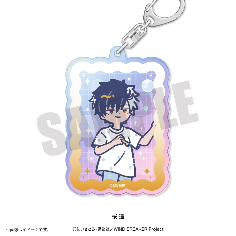 (Goods - Keychain) TV Anime WIND BREAKER Retro Pop Vol. 4 Iridescent Acrylic Keychain Haruka Sakura