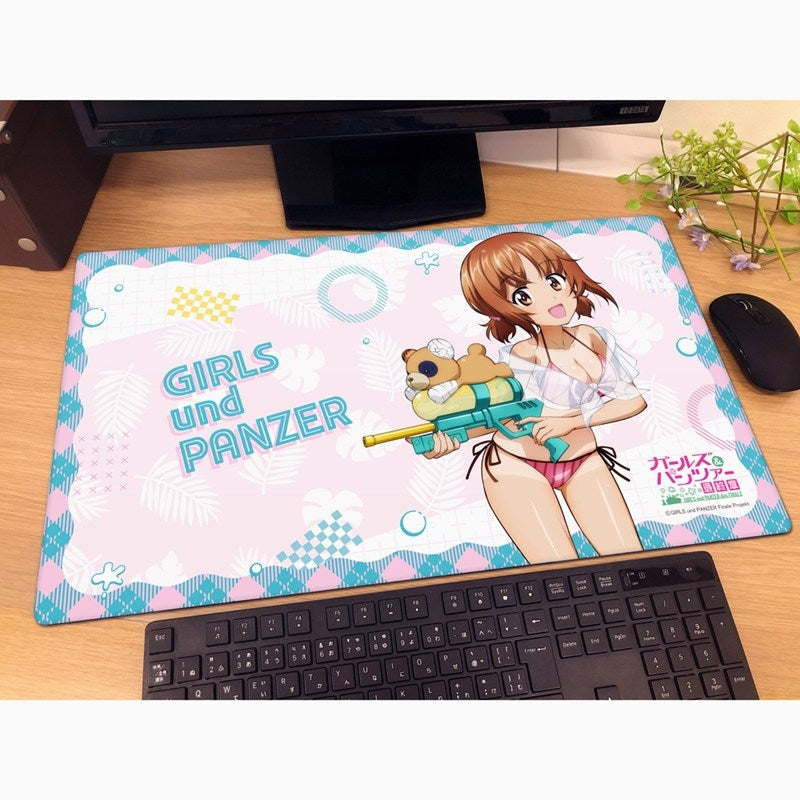 (Goods - Deskmat) Girls und Panzer das Finale Exclusive Art Rubber Mat (Miho Nishizumi/Water Gun Sun Tan Ver.)