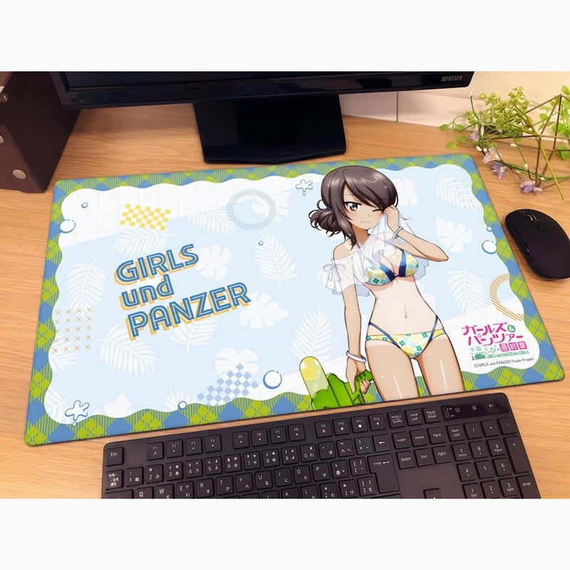 (Goods - Deskmat) Girls und Panzer das Finale Exclusive Art Rubber Mat (Mika/Water Gun Sun Tan Ver.)