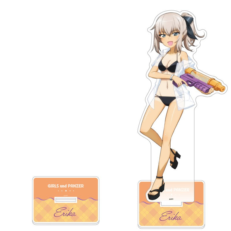 (Goods - Acrylic Stand) Girls und Panzer das Finale Exclusive Art Big Acrylic Stand (Erika Itsumi/Water Gun Sun Tan Ver.)