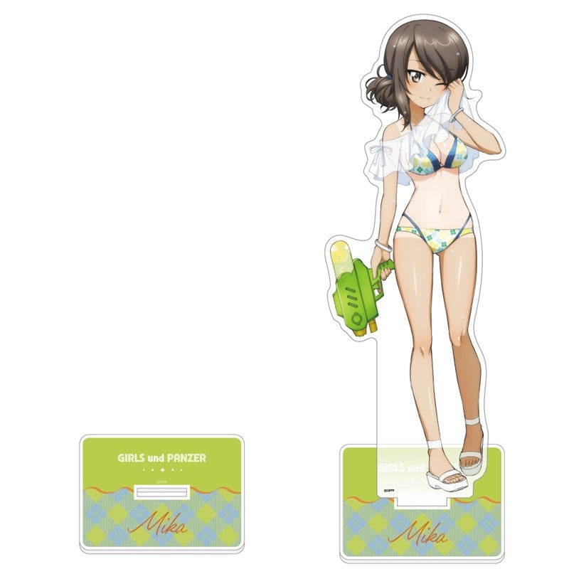 (Goods - Acrylic Stand) Girls und Panzer das Finale Exclusive Art Big Acrylic Stand (Mika/Water Gun Sun Tan Ver.)