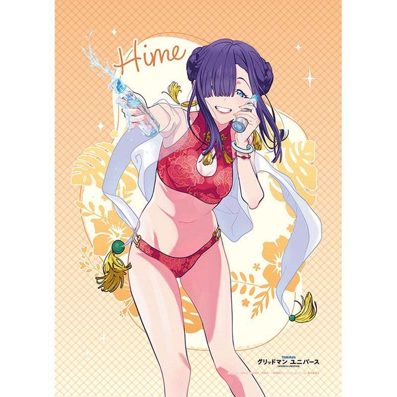 (Goods - Tapestry) Gridman Universe B2 Tapestry feat. Exclusive Art (Hime/Swimsuit) Double Suede Finish