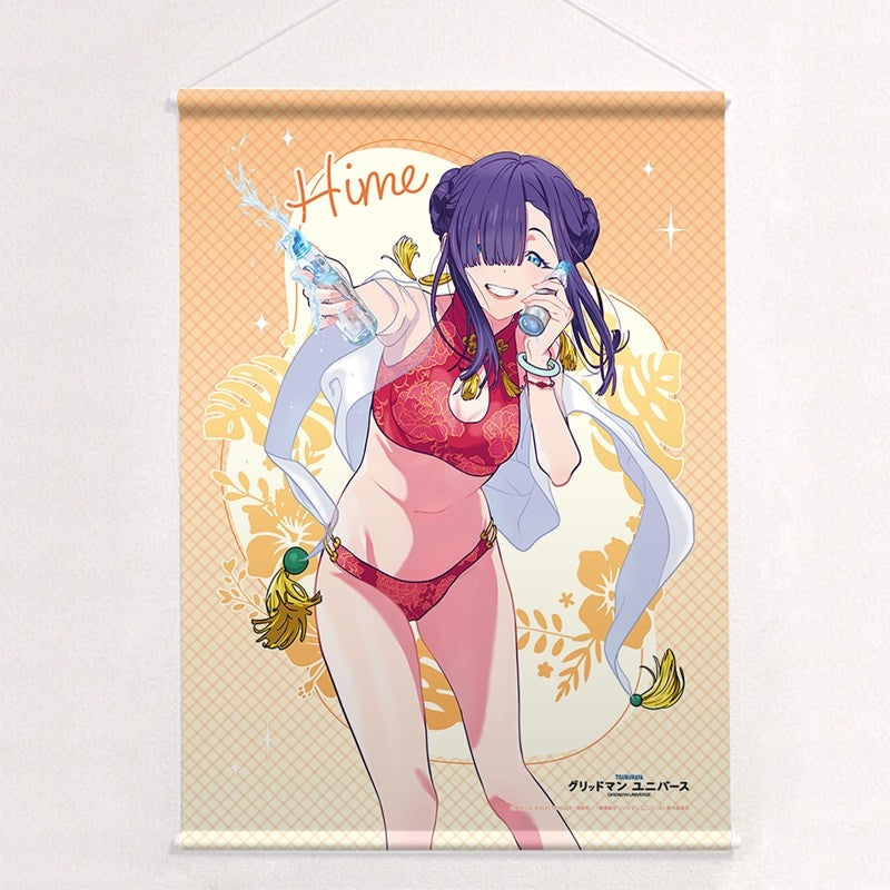(Goods - Tapestry) Gridman Universe B2 Tapestry feat. Exclusive Art (Hime/Swimsuit) Double Suede Finish