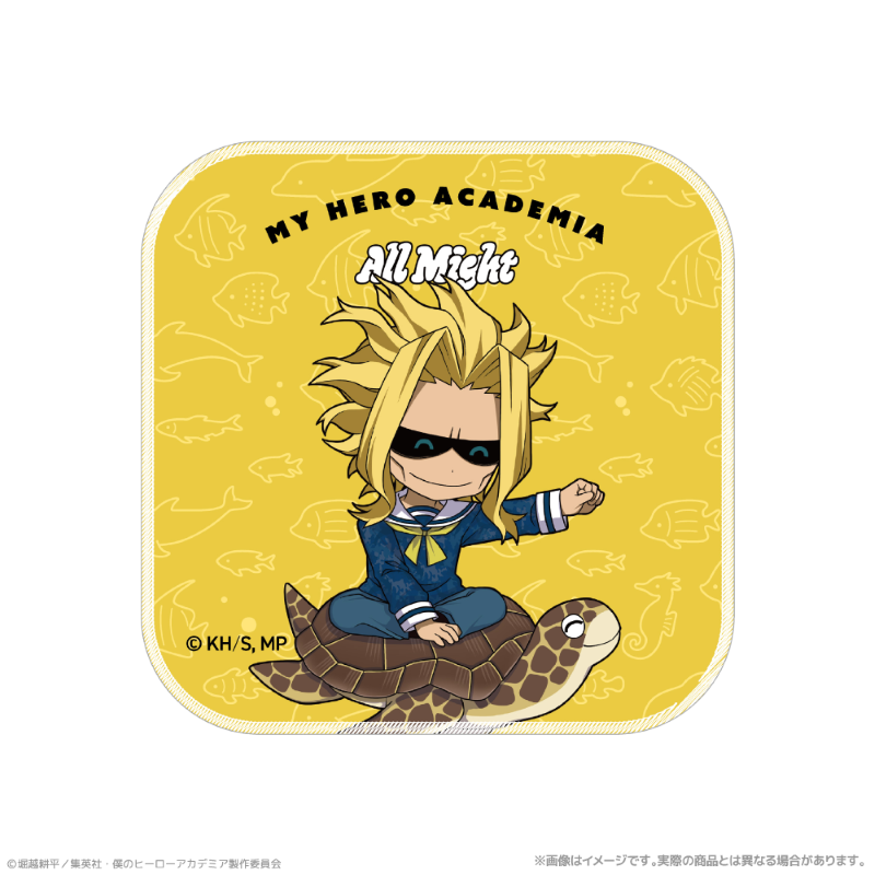 (Goods - Towel) My Hero Academia Hand Towel_All Might Together with Sea Creatures PLUS ULTRA
